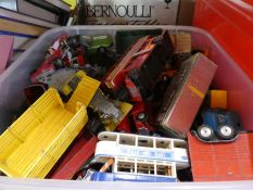 A tray of playworn die-cast vehicles