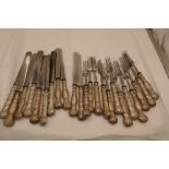 A large quantity of eleven Austria-Hungary silver handled knives and forks. Possibly pre 1866, Linz.