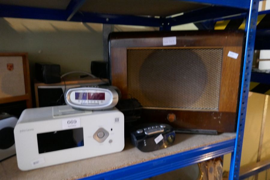 Three vintage Radios and sundry - Image 2 of 5