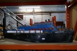 A large scratch built model boat