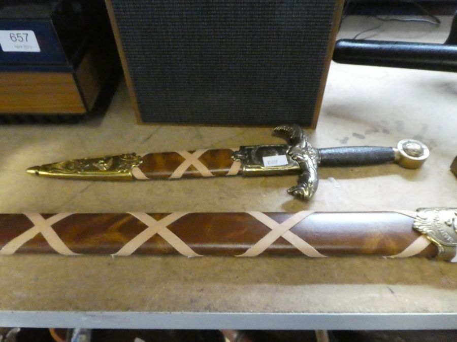 A reproduction of King Arthur's Excalibur sword and a smaller example - Image 2 of 4