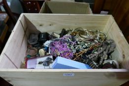 Four boxes of costume jewellery and similar