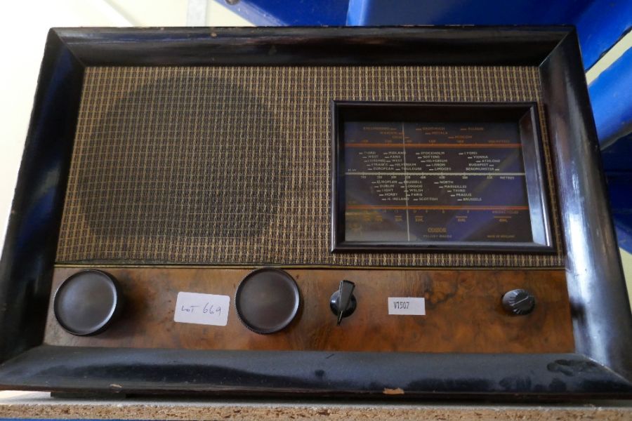 Three vintage Radios and sundry - Image 4 of 5