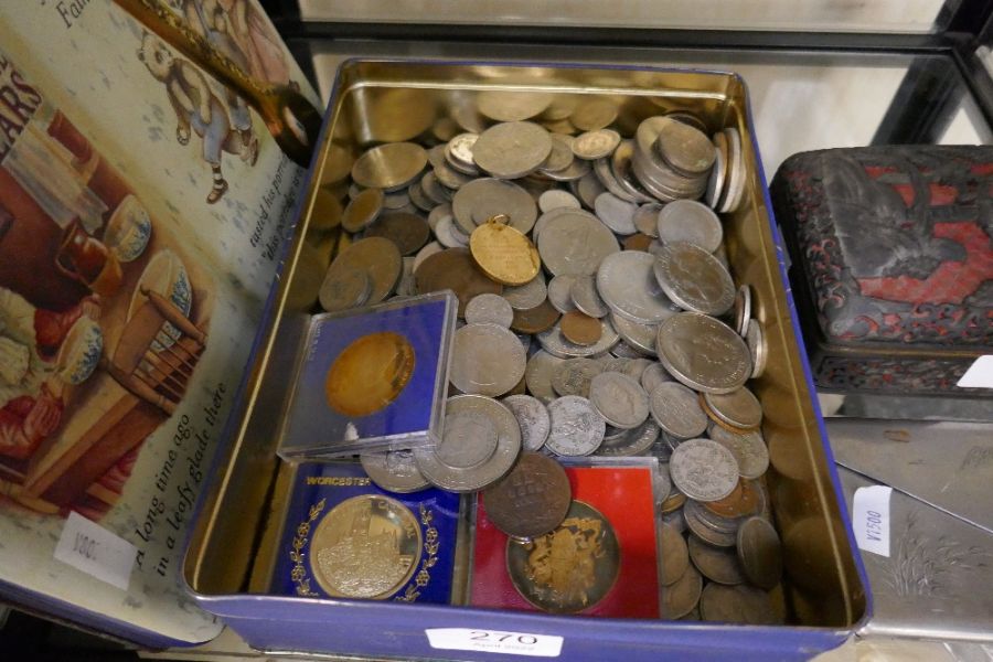 An old tin containing GB Coins - Image 3 of 3