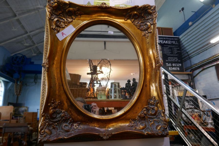 A modern ornate gilt mirror and one other - Image 4 of 4