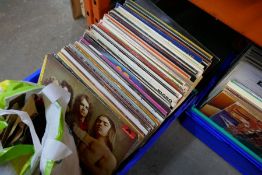 Four boxes of mixed vinyl LP records, to include various themes such as Dance, Soundtracks, Rock, et