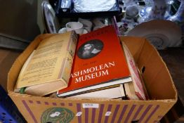 Three boxes of books
