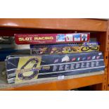 Vintage Scalextric 300 model racing, Formula Tyco Nigel Mansell Set and Super track 2 slot racing se