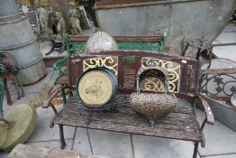 Two modern garden benches and sundry