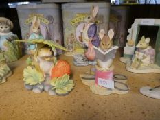 Border Fine Arts, 8 various Beatrix Potter figures with original tin boxes