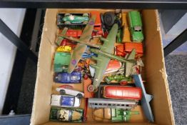 A quantity of playworn die cast, mainly Dinky