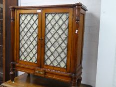 An antique Chiffonier having fluted column sides with pierced gilt metal gallery