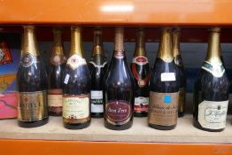 Large selection of various brands of Cava, Chardonnay and Champagne, etc