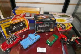 A small quantity of die-cast vehicles including a Dinky centurian tank