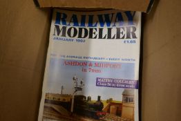 Three boxes of railway modelling magazines and similar