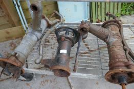 Three cast iron Garden water pumps