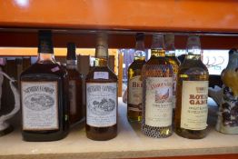 A selection of Whiskies including Famous Grouse, Royal Game, etc and Southern Comfort