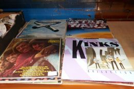 Vinyl LPs:-  Mike Oldfield's Tubular Bells, The Kinks, The Monkees, etc