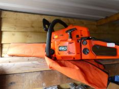A BMC 20 inch petrol chainsaw with cover