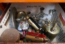 Selection of collectable metalware including pewter and brass