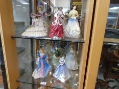 Ten various Royal Doulton figures of ladies, 2 signed, including Royal Doulton exclusives, all very