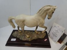 A Royal Doulton horse figure titled "The Lipizzaner" limited edition 154/500, with certificate