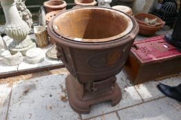An old cast iron Thistle boiler, (suitable as a garden planter), 10 gallon