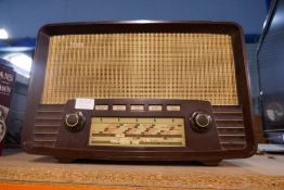 An Ekco bakelite radio