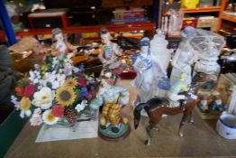 A Beswick horse and jockey (AF) and sundry items