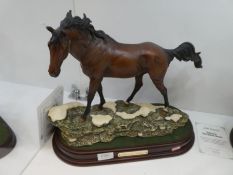 A Royal Doulton horse figure titled "Flight of the Trakehner" limited edition 374/1500, with certifi