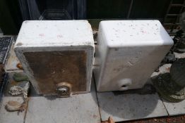 Two old butler's sinks
