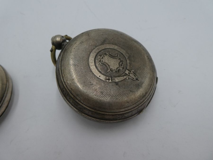 A quantity of silver pocket watches, some 19th century, one ticking. Various designs, hallmarks and - Image 5 of 7
