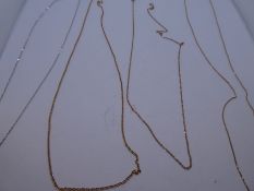 Collection of 9ct gold neck chains, all marked approx 4.6g,