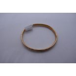 French 18ct yellow gold bangle, hallmarked makers mark BB&C, 5.7g approx