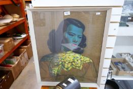 A framed and glazed print of a Chinese girl by Tretchikoff