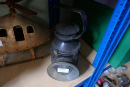 A British Railway black painted lantern