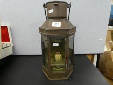 An old brass ships bulkhead lamp by Griffiths & Sons, Birmingham