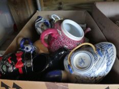 Four boxes of china and sundry