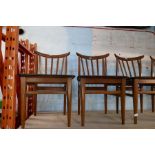 Four 70s style dining chairs
