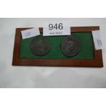 Two old Roman coins