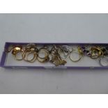 A tray of modern silver dress rings including multi gem example, all marked 925