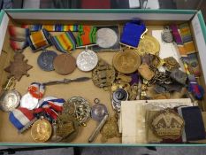 World War I group of three medals to include 1914 Mons Star to SAPR G KEBBY, R.E. other Military rel