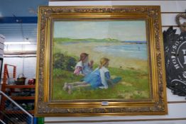 Two oil on canvas framed pictures, one signed James Johnstoy