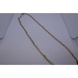 9ct yellow gold curblink necklace, marked 375, 72cm, aprox 22.5g