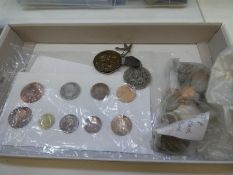A small quantity of English Georgian coins, a quantity of German coins and sundry