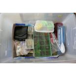 A box of fishing items mainly tackle