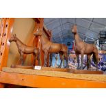 3 Ceramic model horses