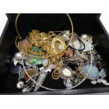 A Versace box containing various modern costume jewellery, to include pendants, necklaces and earrin