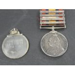 Queen's South Africa Medal to Cpl J Taylor, 2740, 14/Hrs, with four clasps, Relief of Ladysmith, Ora