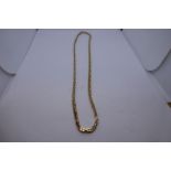 9ct yellow gold intricate box chain of intricate design, 56cm, 36g approx
